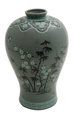 백살구꽃무늬 색자기